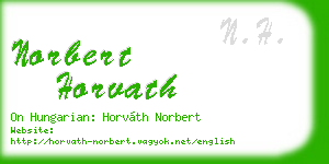 norbert horvath business card